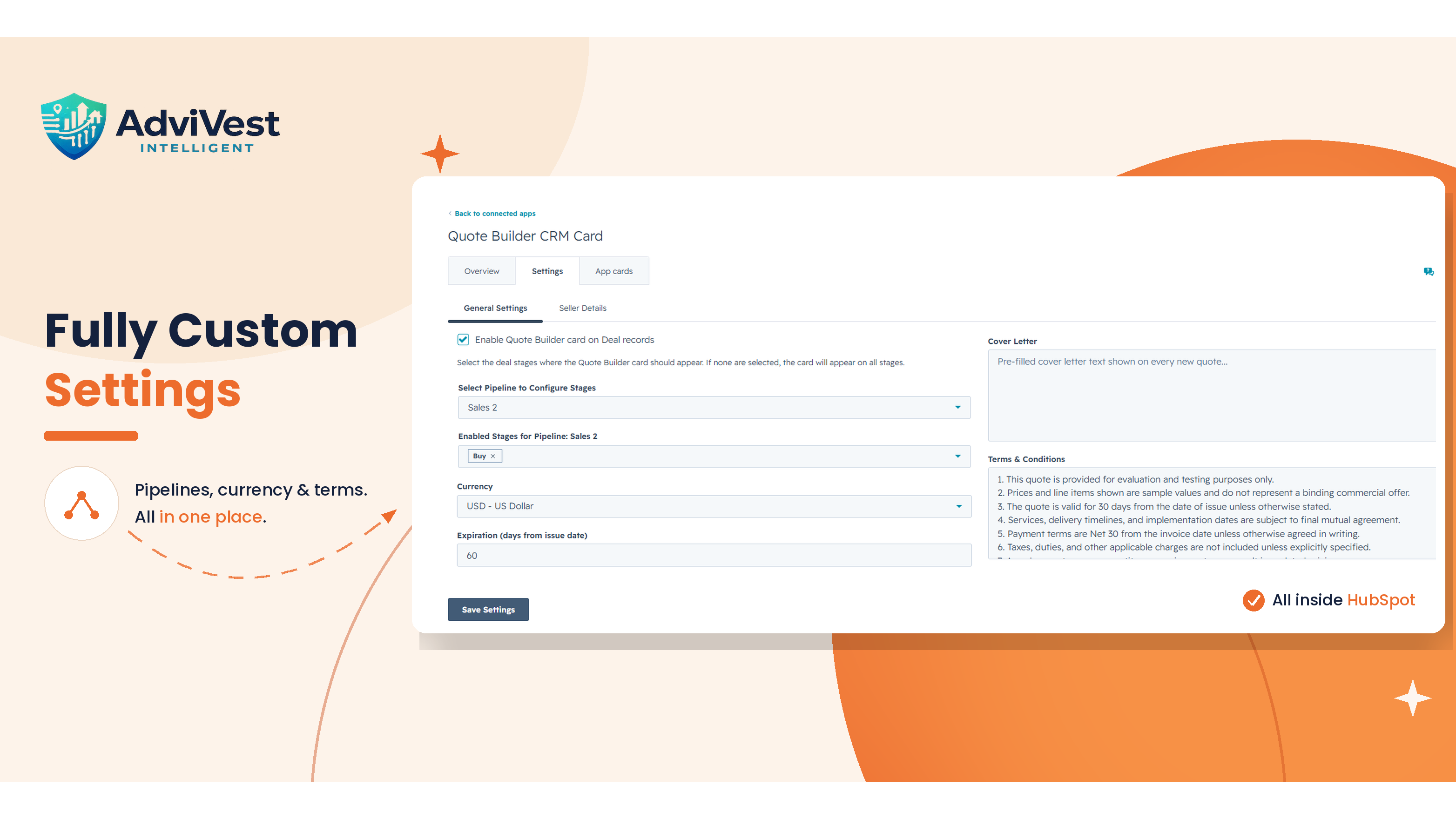 Fully custom settings