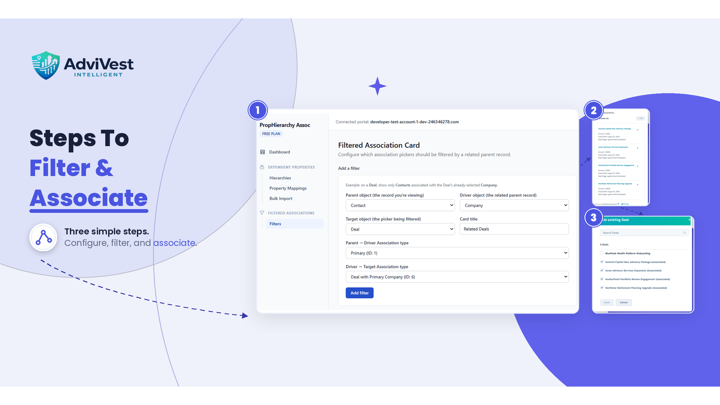 Filter company based on their relationships to related deal records